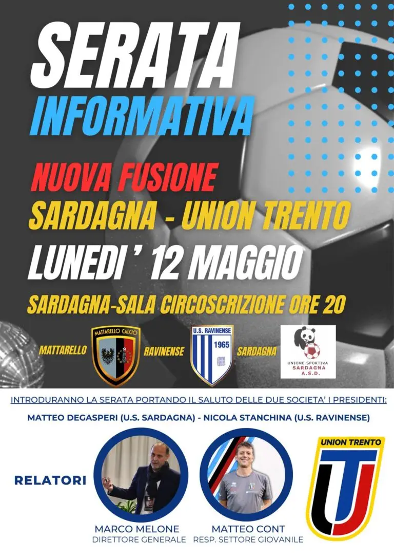 L’U.S. Sardagna entra nel Progetto Union Trento
